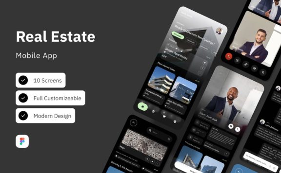 房地产移动应用APP UI KIT (FIG)