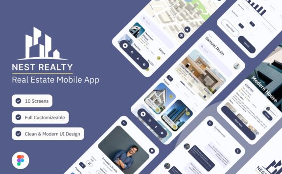 房地产移动应用 App UI Kit (FIG)