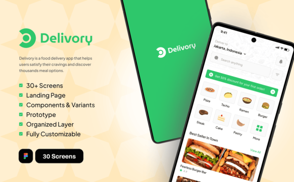 外卖应用  App UI Kit (FIG)