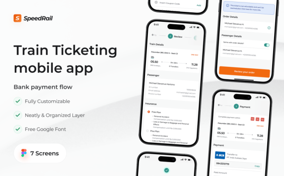 银行付款流程 App UI Kit (FIG)