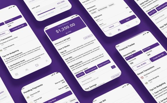 账单拆分、费用分摊、成本分摊应用 App UI Kit (FIG,PSD,XD,SVG,SKETCH)