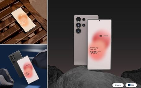 三星S25手机样机 (PSD)