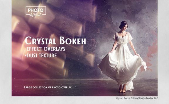 水晶散景效果照片叠层JPG素材