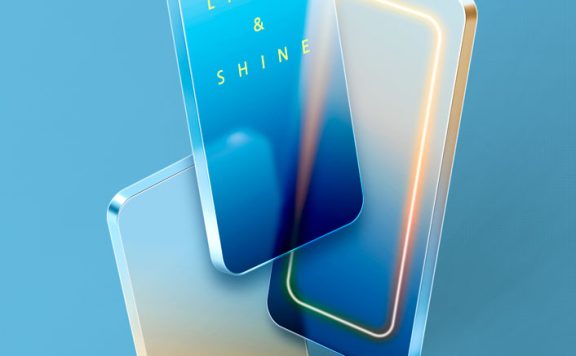 手机形状渐变元素海报设计素材 (psd)