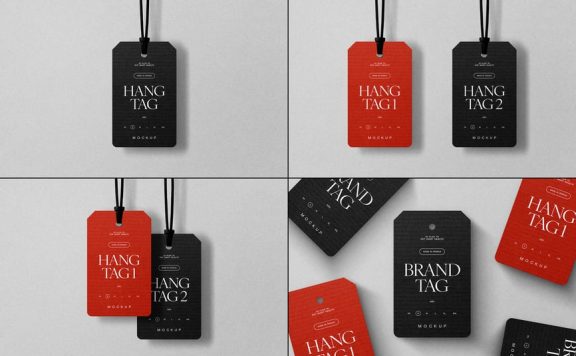 服饰吊牌模型样机 (PSD)