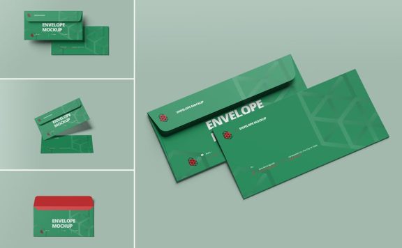 DL信封模型样机 (PSD,PDF)