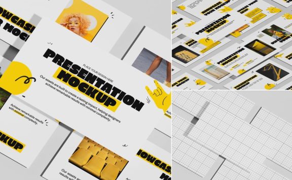 PPT设计展示样机 (PSD)