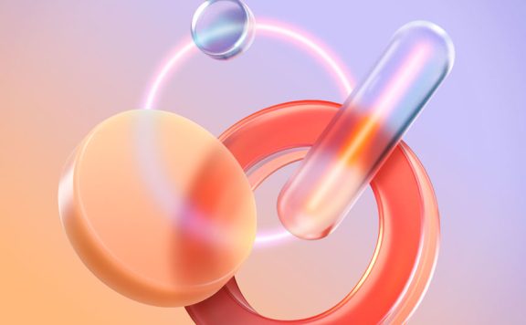 几何圆形元素创意海报设计素材 (psd)