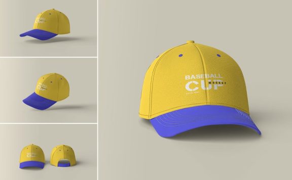 棒球帽模型样机 (PSD,PDF)