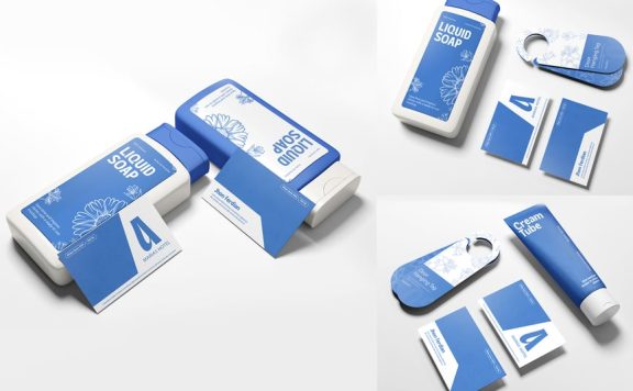 酒店（洗漱用品）品牌模型样机 (PSD)