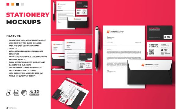 VI文具模型集样机 (PSD)