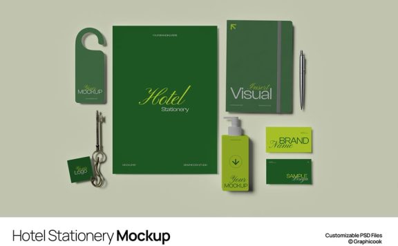 酒店文具VI模型样机 (PSD)