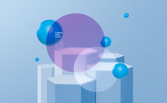 圆形简约场景创意视觉海报设计模板 (psd)