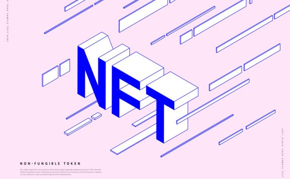 立体字NFT市场海报设计素材 (psd)