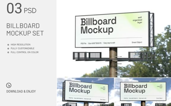 路牌广告牌模型样机（PSD）