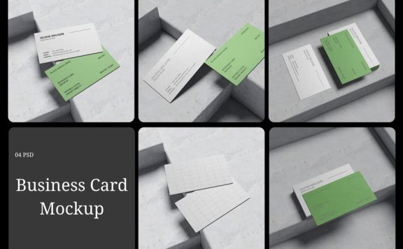 名片模型样机 (PSD,PDF)