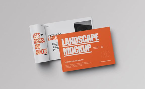 景观杂志画册模型样机 (PSD,PDF)