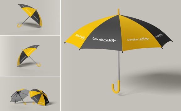 打开伞品牌模型样机 (PSD,PDF)