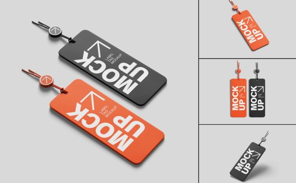 吊牌标签标签模型样机 (PDF,PSD)