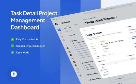 任务详细信息项目管理仪表盘 (FIG)