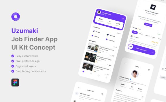求职应用APP UI KIT (FIG)