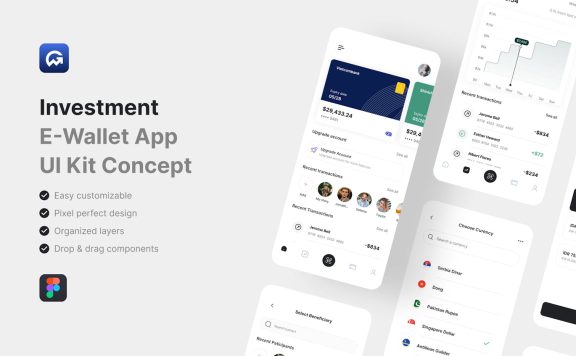电子钱包应用APP UI KIT (FIG)