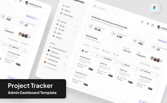 项目跟踪管理仪表盘网页UI (FIG)