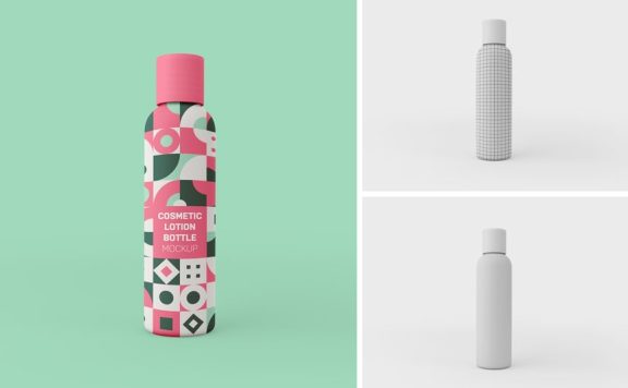 化妆品瓶模型样机 (PSD)