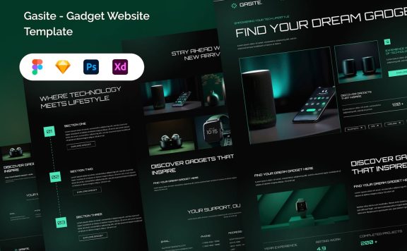 小工具网站模板 (FIG,PSD,SKETCH,XD)