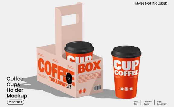 咖啡杯模型样机 (PSD)