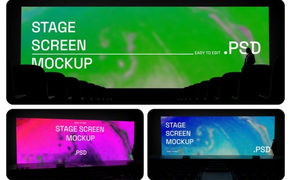 舞台屏幕模型样机 (PSD,PDF)