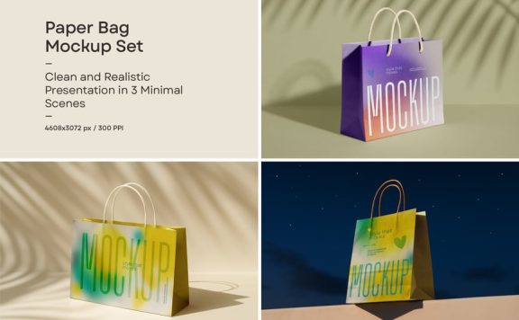 纸袋样机套装样机 (PSD)