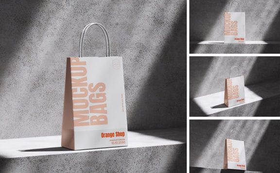 购物袋模型样机 (PSD)