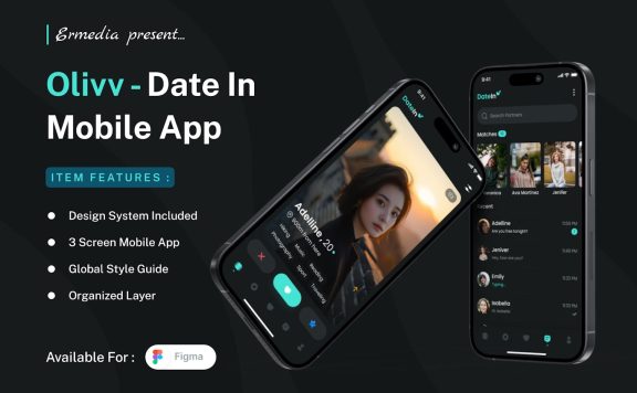 交友移动应用 APP UI KIT (FIG)