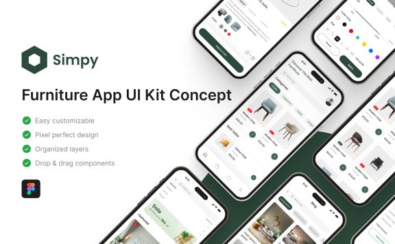 家具电商应用 APP UI KIT (FIG)