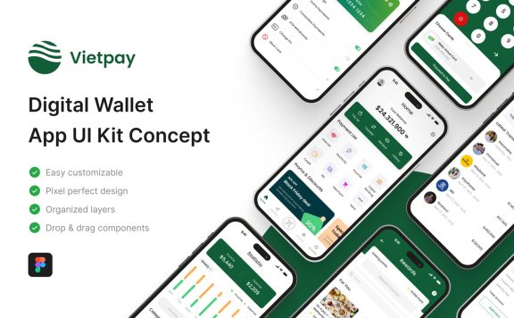 数字钱包应用 APP UI KIT (FIG)