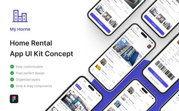 酒店租赁预定应用 APP UI KIT (FIG)
