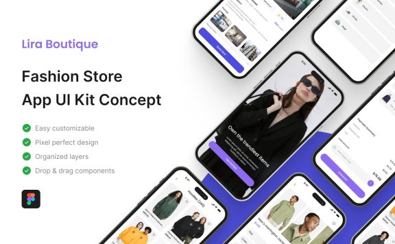 时尚服饰电商应用 APP UI KIT (FIG)