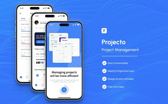 项目管理 – 移动应用 APP UI KIT (FIG)