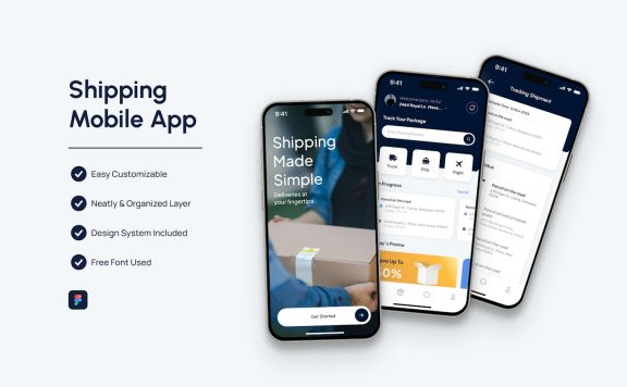 运输移动应用 APP UI KIT (FIG)