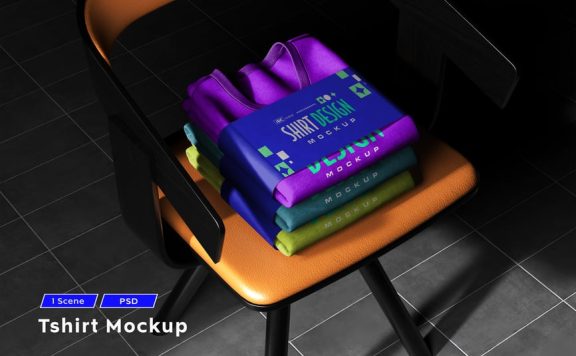 T恤模型样机 (PSD)