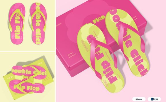 人字拖 拖鞋模型样机 (PSD)