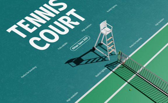 网球场模型样机 (PSD)