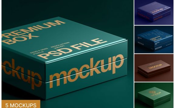 优质盒子样机套装 (PSD)