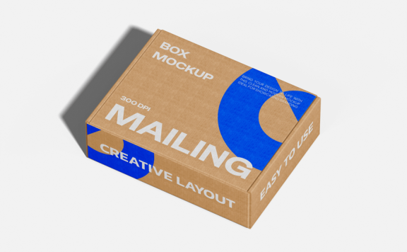 飞机盒邮件盒模型样机 (PSD,PDF)