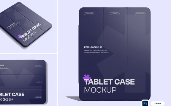 平板电脑案例iPad模型样机 (PSD)