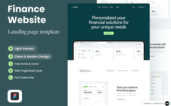 财务着陆页网页模版 (FIG)