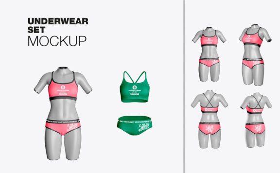 女子内衣套模型样机 (PSD)