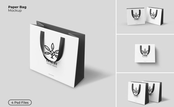 服饰品牌纸袋模型样机 (PSD,JPG)