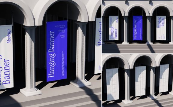 悬挂横幅模型样机 (PSD)
